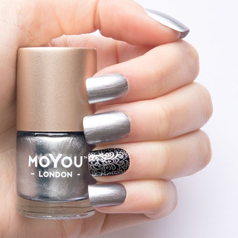 MoYou London - Silver Dust MN001 לק חותמות