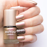 MoYou London -  Lady  Gold Pink MN005 לק חותמות